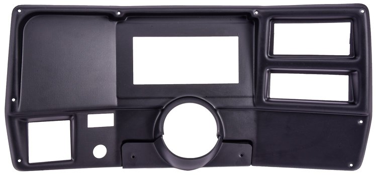 Holley 6.860 in. Pro Dash Panel Insert for 1973-1983 Chevrolet, GMC C/K Series Truck with A/C Cutouts [Matte Black]