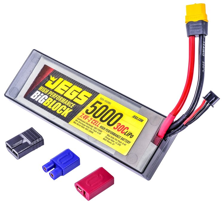 Big Block LiPo 2S Battery [7.4V, 5000 mAh, 2-Cell, Hard-Case]