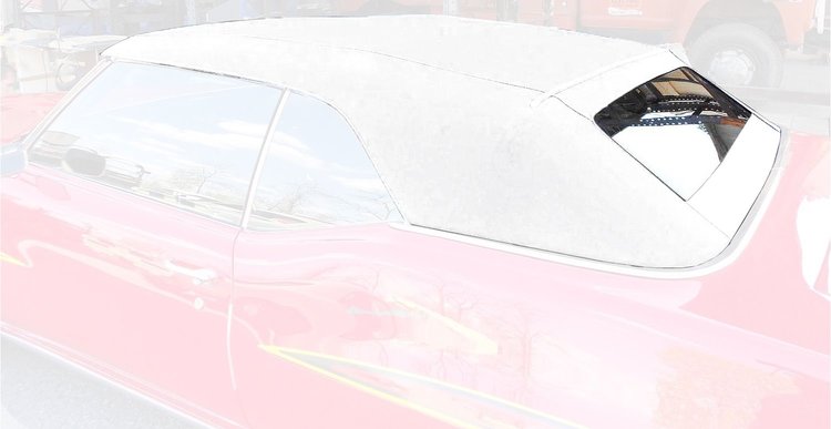 White Convertible Top Fits Select 1968-1972 Buick, Chevrolet, Oldsmobile, Pontiac Models [Glass Rear Window]