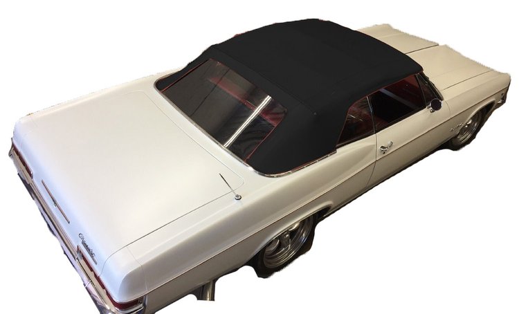 Black Convertible Top Fits Select 1965-1968 Buick, Cadillac, Chevrolet, Oldsmobile, Pontiac Models [Glass Rear Window]