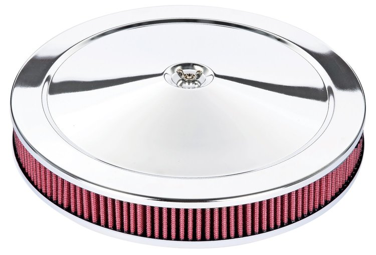 Air Cleaner with Smooth Top 14 in. x 2 in. [Chrome-Plated]