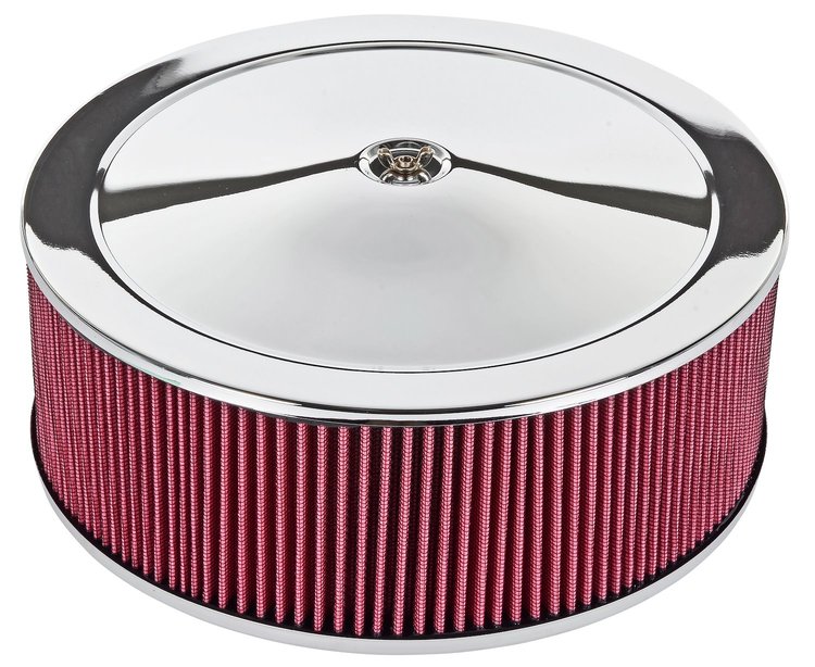 Air Cleaner with Smooth Top 14 in. x 5 in. [Chrome-Plated]