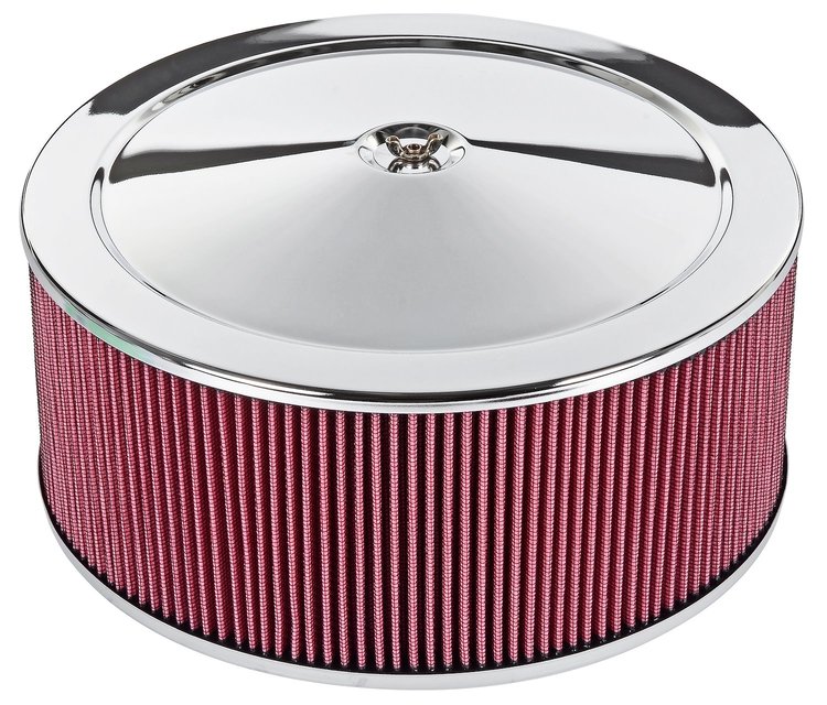 Air Cleaner with Smooth Top 14 in. x 6 in. [Chrome-Plated]