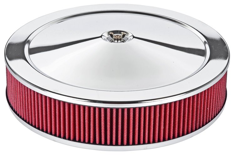 Air Cleaner with Smooth Top 14 in. x 3 in. [Chrome-Plated]