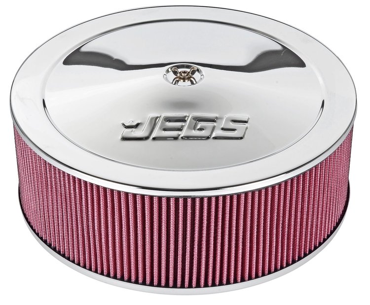 Air Cleaner with Logo 14 in. x 5 in. [Chrome-Plated]
