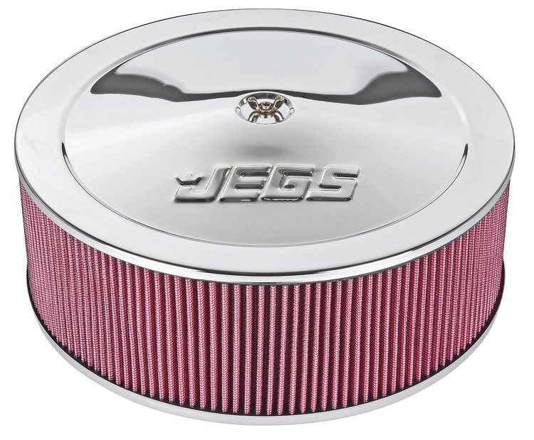 Air Cleaner with Logo 14 in. x 6 in. [Chrome-Plated]