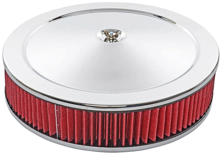 Air Cleaner with Smooth Top 14 in. x 3 in. [Chrome-Plated]