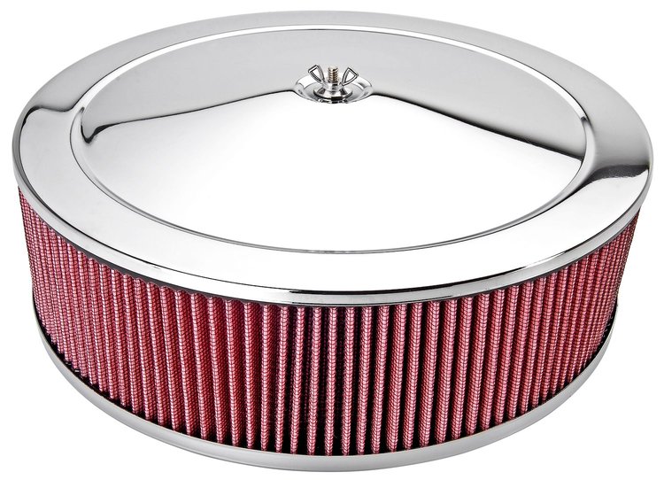 Air Cleaner with Smooth Top 14 in. x 4 in. [Chrome-Plated]