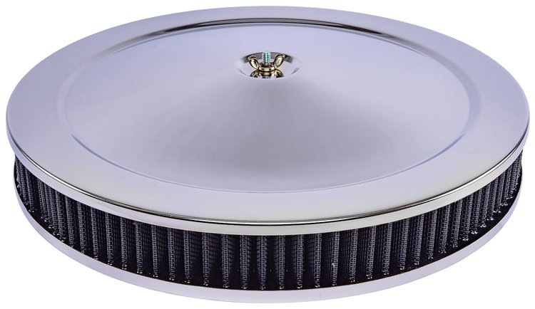 Air Cleaner with Smooth Top 14 in. x 2 in. [Chrome-Plated]
