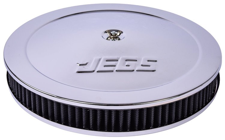 Air Cleaner with Logo 14 in. x 2 in. [Chrome-Plated]