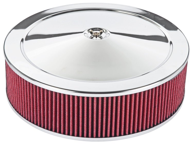 Air Cleaner with Smooth Top 14 in. x 4 in. [Chrome-Plated]