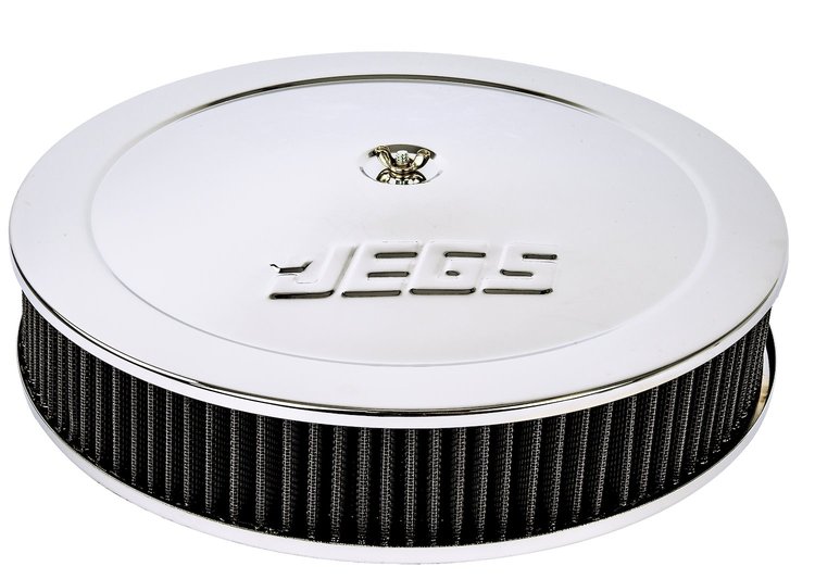 Air Cleaner with Logo 14 in. x 3 in. [Chrome-Plated]