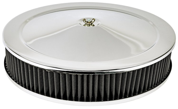 Air Cleaner with Smooth Top 14 in. x 3 in. [Chrome-Plated]