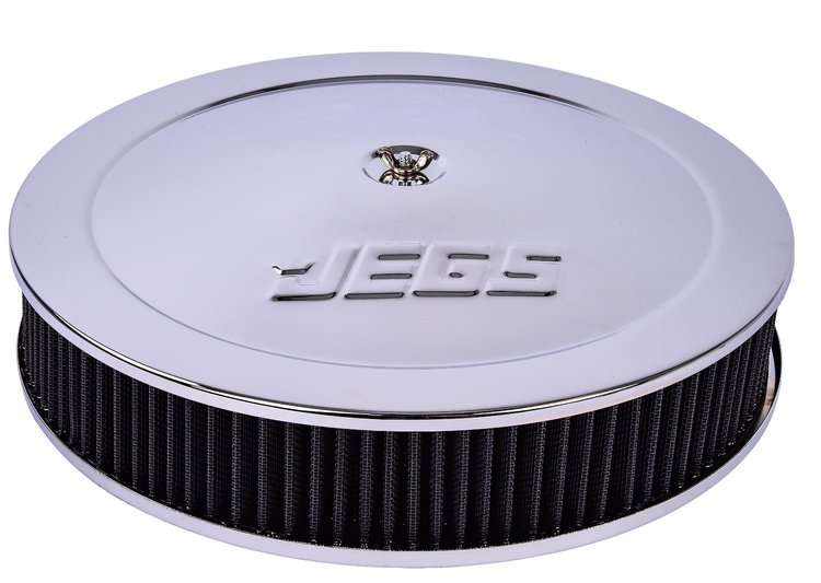 Air Cleaner with Logo 14 in. x 3 in. [Chrome-Plated]