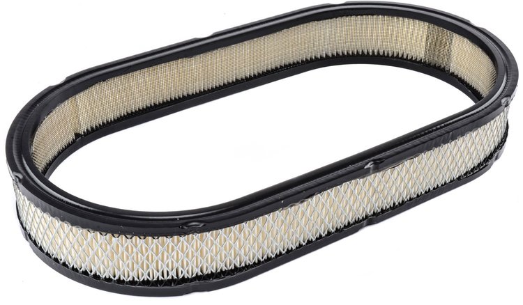 High Flow Oval Paper Filter Element 14 1/2 in. L x 8 in. W x 2 in. H [White]