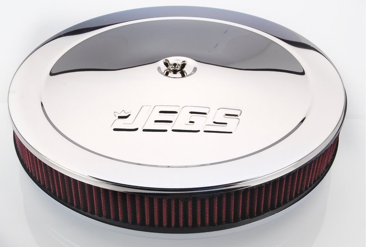 Air Cleaner with Logo 14 in. x 2 in. [Chrome-Plated]