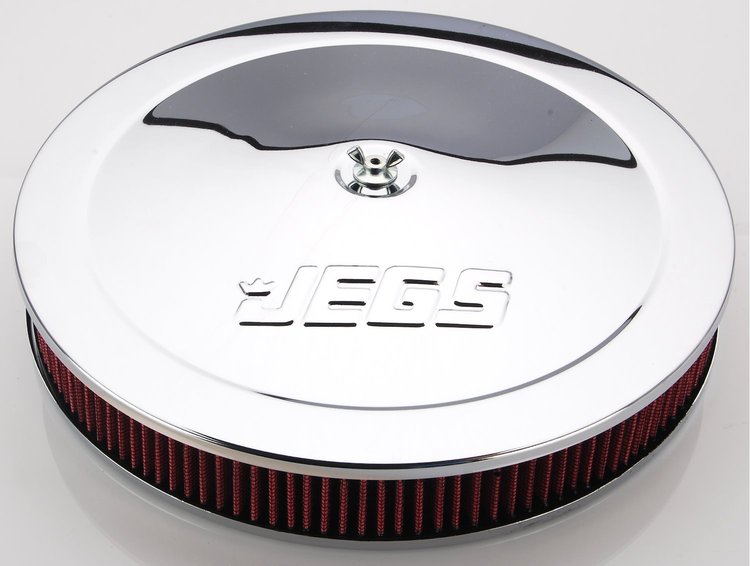 Air Cleaner with Logo 14 in. x 2 in. [Chrome-Plated]