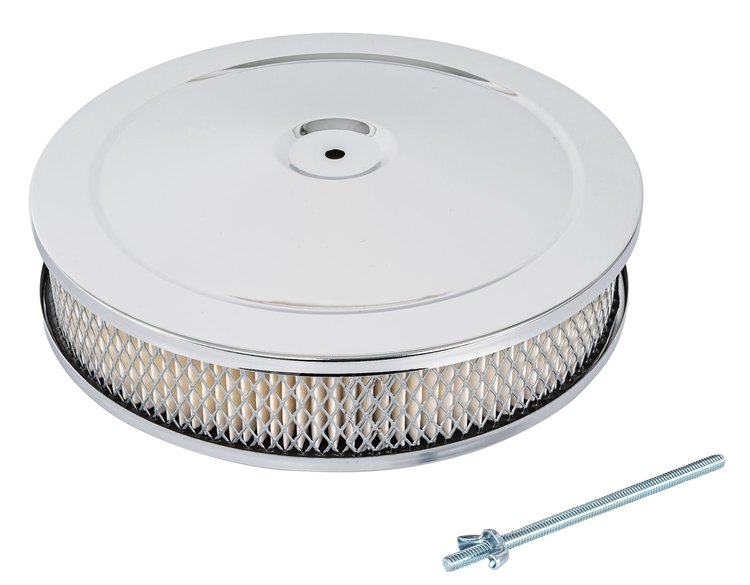 Hi-Flow Air Cleaner 10 in. x 2 in. [Chrome-Plated]