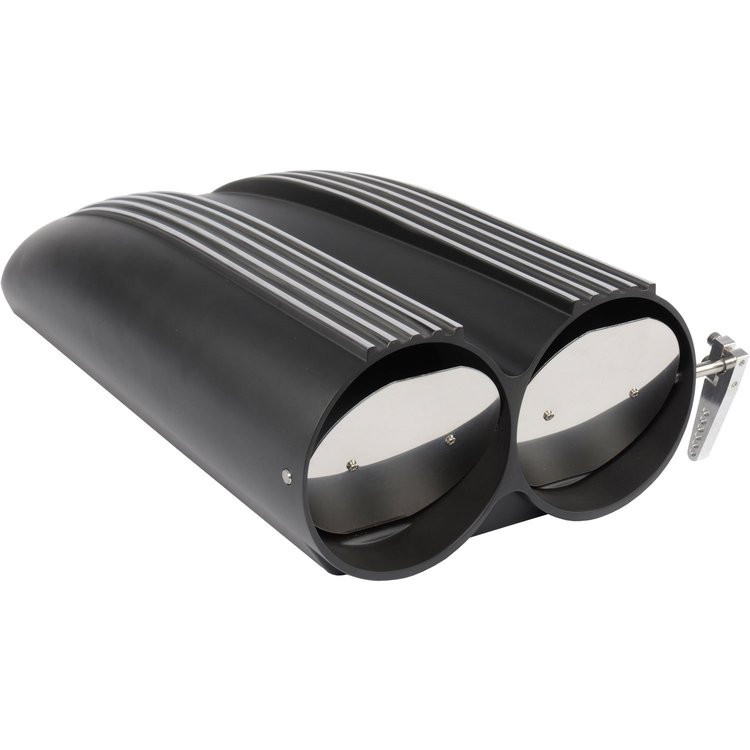 Dual Barrel Carburetor Scoop [Black Aluminum]