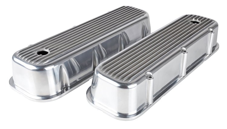 Polished Finned Valve Covers for 1965-1995 Big Block Chevy