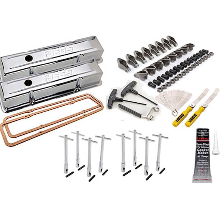 Tall Valve Cover & Roller Rocker Arm Kit for Small Block Chevy Engines