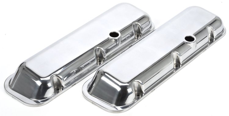 Polished Cast Aluminum Smooth Valve Covers for Big Block Chevy