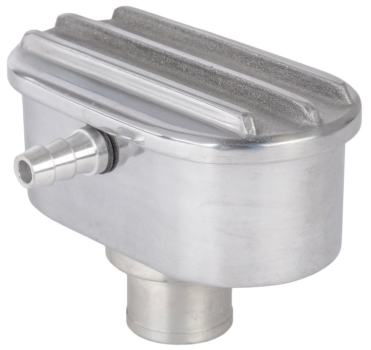 Polished Finned Valve Cover Push In Breather with PCV Tube