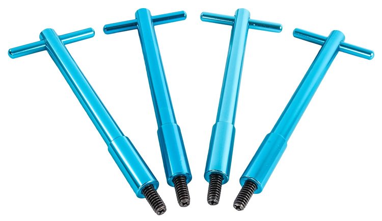 Valve Cover T-Bar Wing Nuts Blue
