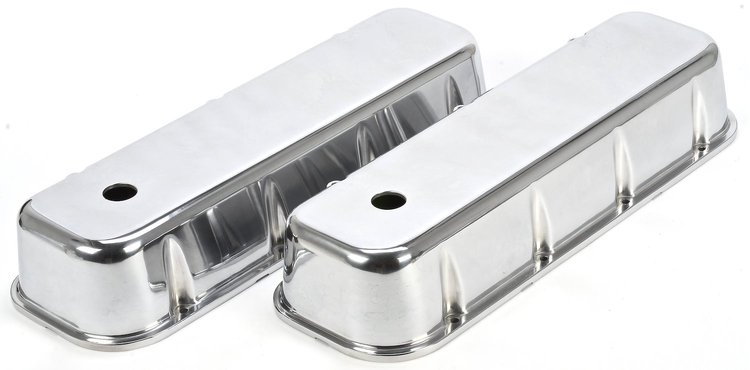 Polished Cast Aluminum Smooth Valve Covers for 1965-1995 Big Block Chevy