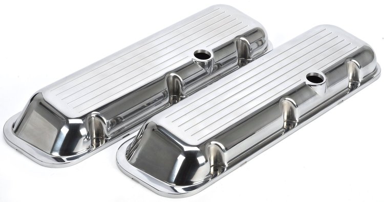 Polished Cast Aluminum Ball-Milled Valve Covers for Big Block Chevy