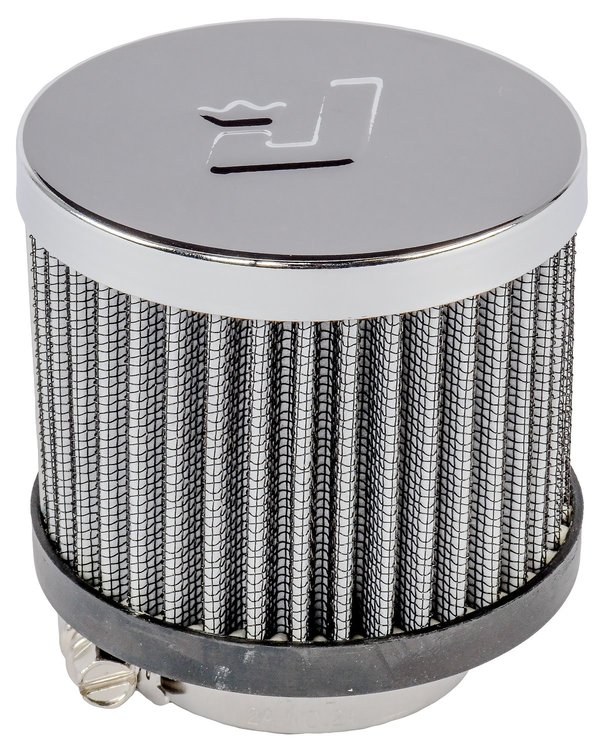 Clamp-On Valve Cover Breather For 1 3/8 in. O.D. Tube [Chrome]