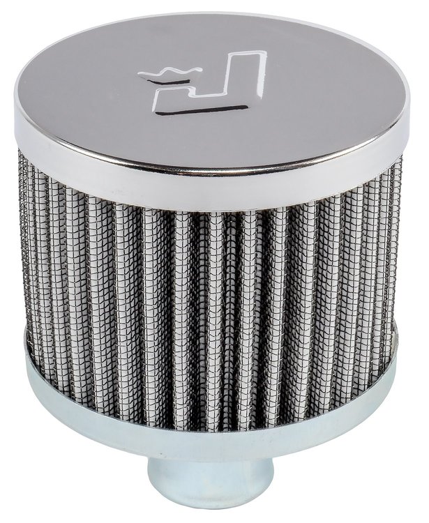 Push-In Valve Cover Breather For 1 in. I.D. Grommet [Chrome]