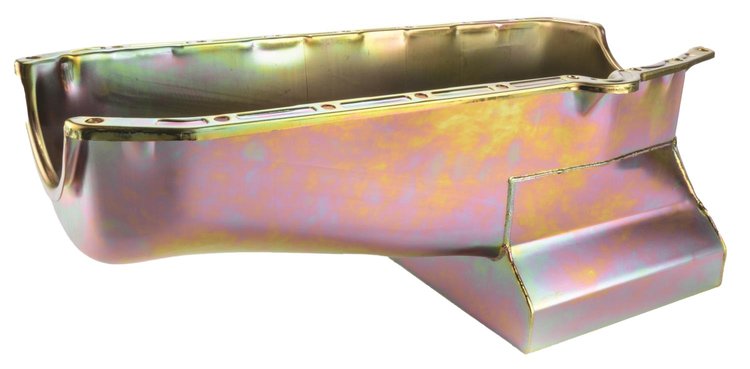 Street & Strip II Oil Pan for 1955-1979 Small Block Chevy w/2-Piece Rear Main Seal [Zinc-Plated]