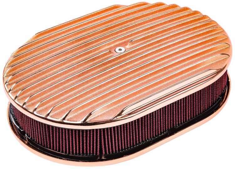 Finned Aluminum Air Cleaner Kit Oval 11 7/8 in. L x 8 1/4 in. W x 3 in. H [Copper]