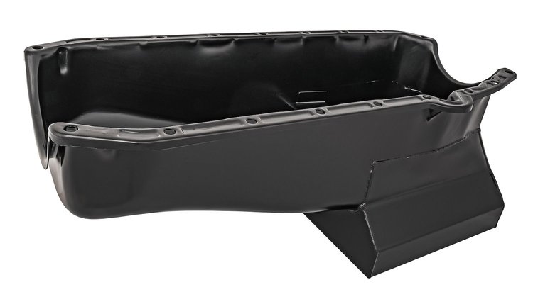 Street & Strip II Oil Pan for 1955-1979 Small Block Chevy w/2-Piece Rear Main Seal [Black]