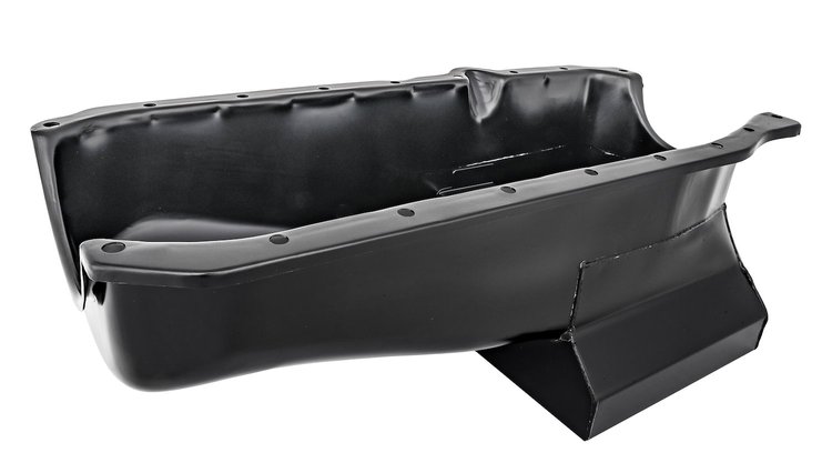 Street & Strip II Oil Pan for 1986-2002 Small Block Chevy (1-Piece Rear Main, Black)