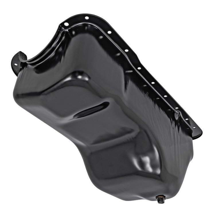 Stock-Style Replacement Oil Pan for 1988-1996 Ford Bronco, E-Series & Super Duty Vans, 1988-1997 F-Series Trucks w/351W [Black]