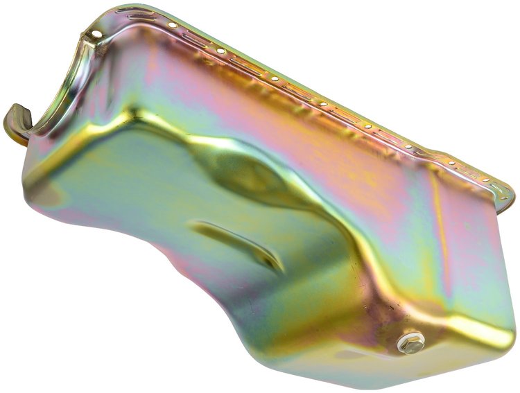 Stock-Style Replacement Oil Pan for 1965-1987 Small Block Ford 289-302 [Gold Zinc]