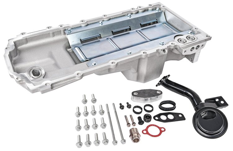 Retrofit Oil Pan for GM Gen V LT Series Engine Swap [Rear Sump, Satin Finish]