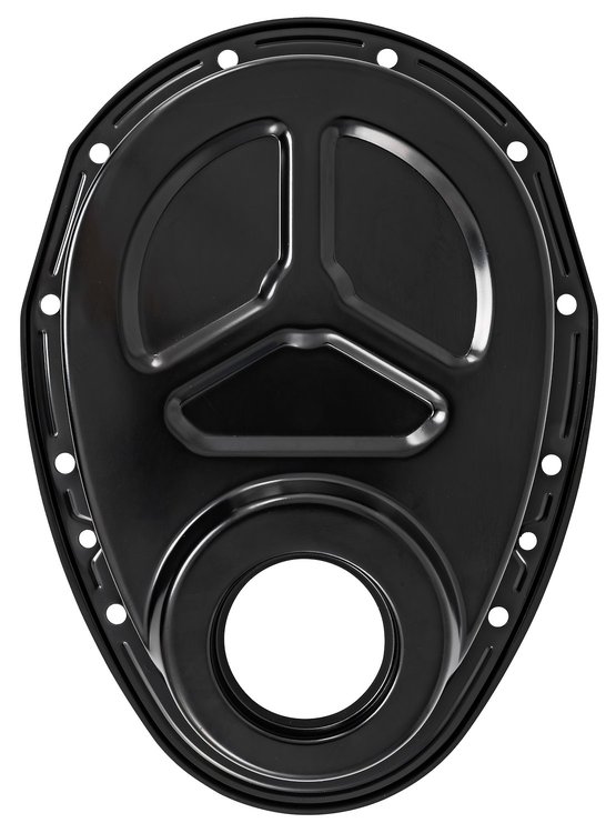 Timing Cover for 1955-1998 Small Block Chevy & 90-Degree V6 Engines [Black]