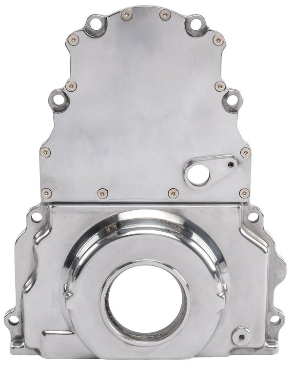 Timing Cover for GM LS Engines up to Gen IV with Front Mounted Cam Sensors [Polished Aluminum]