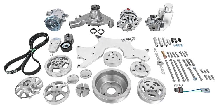 Serpentine Front Drive System for Big Block Chevy Engines [Polished]