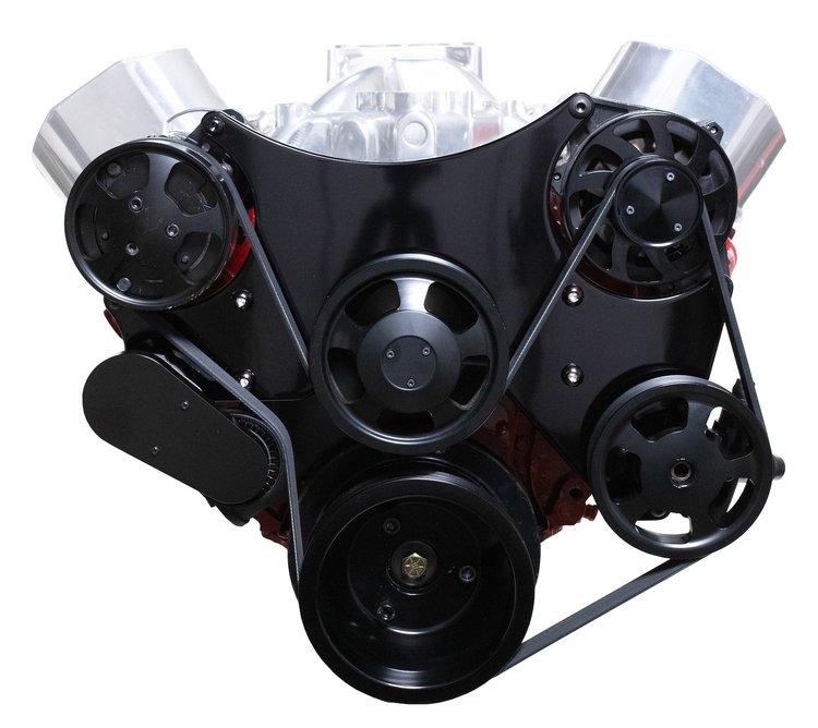 Serpentine Front Drive System for Big Block Chevy Engines [Black]