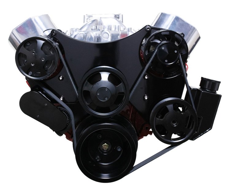 Serpentine Front Drive System for Big Block Chevy Engines [Black]