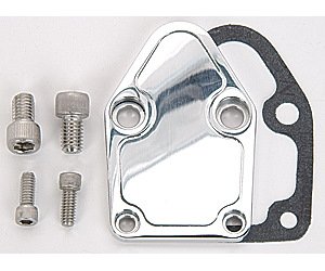 Fuel Pump Block-Off Plate Small Block Chevy Polished