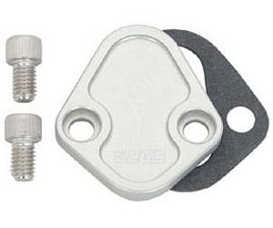 Fuel Pump Block-Off Plate Big Block Chevy, Ford, and Pontiac Anodized Clear