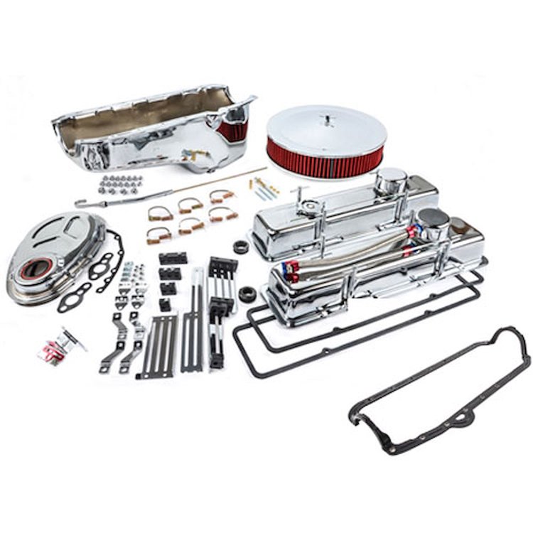 Deluxe Chrome Engine Kit for 1955-1979 Small Block Chevy
