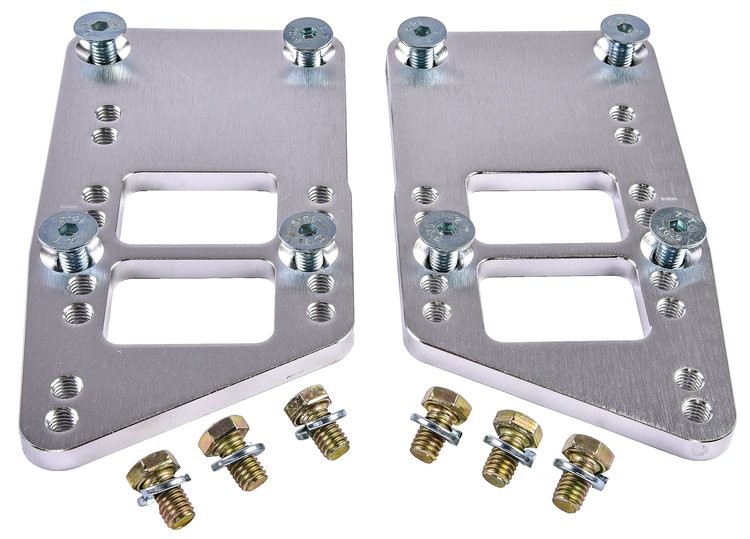 LS Engine Swap Motor-Mount Adapters Billet Aluminum [Adapts Chevy Motor-Mounts to LS-Series Engine]