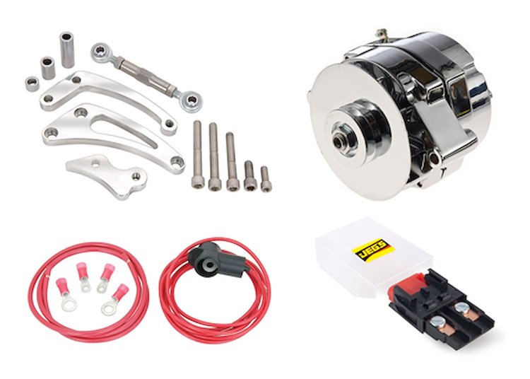 Alternator Kit with Billet Mounting Bracket [1-Wire, GM]