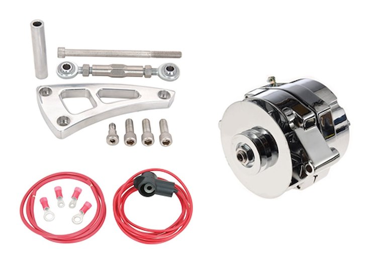 Alternator Kit with Billet Mounting Bracket [1-Wire, GM]